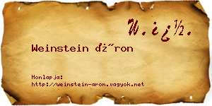 Weinstein Áron névjegykártya